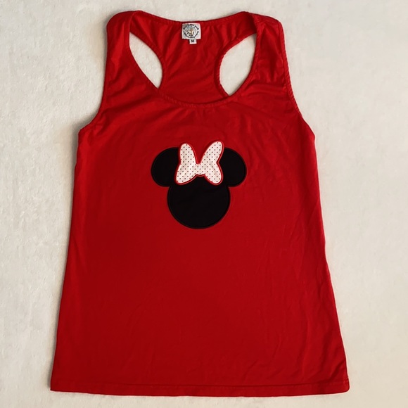 Sweet Southern Smocks | Disney Minnie Mouse Embroidered Racerback Tank Top Red M - Picture 16 of 16